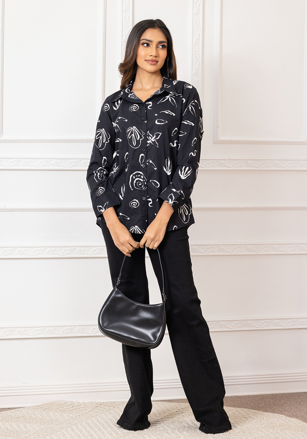 BLACK LISA LONG SLEEVE BLOUSE